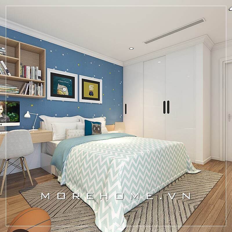 22 Hình ảnh thiết kế căn hộ đáng yêu với giường ngủ phòng bé trai